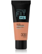 MAYBELLINE NEW YORK Fit Me! Matte+Poreless matirajoči tekoči puder za normalno in mastno kožo odtenek 330 Toffee 30 ml