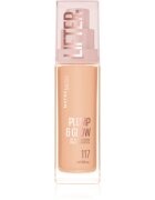 MAYBELLINE NEW YORK Lifter Plump & Glow posvetlitveni tekoči puder za naraven videz odtenek 117 30 ml