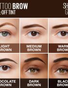 MAYBELLINE NEW YORK Tattoo Brow začasna barva za obrvi v gelu odtenek Dark Brown 4.6 g