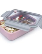 Melii Bento Box škatla za malico Pink Purple Gray 1250 ml
