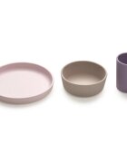 Melii Feeding Set jedilni set Pink Purple Grey 3 kos