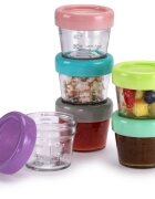 Melii Glass Food Container posoda za shranjevanje živil 6x118 ml