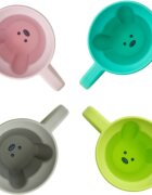 Melii Silicone Bear Mug skodelica Pink & Purple 2x145 ml