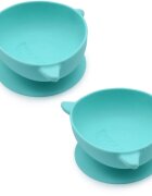 Melii Silicone Suction Bowl silikonska posoda s priseskom Shark 2x300 ml