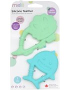 Melii Teethers grizalo Dino & Shark 2 kos