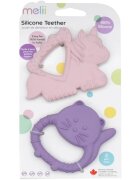 Melii Teethers grizalo Unicorn & Cat 2 kos