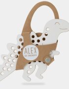 Milin Big Wooden Lacing Toy Dinosaur Alex aktivnostna igrača 22 cm x 15 cm x 07 cm 1 kos