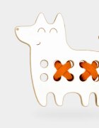 Milin Small Wooden Lacing Toy Dog aktivnostna igrača 10 cm x 10 cm x 07 cm 1 kos