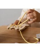 Milin Small Wooden Lacing Toy Dog aktivnostna igrača 10 cm x 10 cm x 07 cm 1 kos