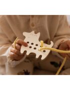 Milin Small Wooden Lacing Toy Dog aktivnostna igrača 10 cm x 10 cm x 07 cm 1 kos