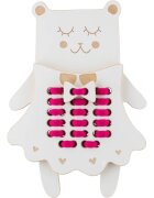 Milin Wooden Lacing Toy Mrs. Teddy aktivnostna igrača 22 cm x 16 cm x 07 cm 1 kos