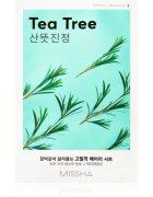 Missha Airy Fit Tea Tree maska iz platna s čistilnim in osvežilnim učinkom za občutljivo kožo 19 g