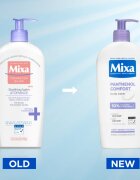 MIXA Panthenol Comfort pomirjujoči losjon za telo za zelo suho občutljivo kožo in za kožo ki je nagnjena k atopiji 400 ml