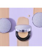 Mizon Vegan Collagen Cushion SPF38 PA++ dolgoobstojni tekoči puder v gobici z visoko UV zaščito odtenek #21 Light Beige 2x15 g