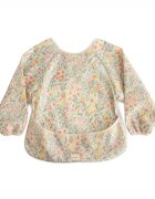 Mushie Long Sleeve Bib slinček Pastel Blooms 6-24m 1 kos