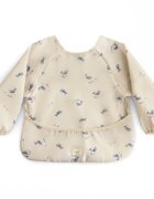 Mushie Long Sleeve Bib slinček Whales 6-24m 1 kos