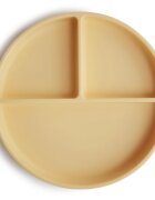 Mushie Silicone Suction Plate deljeni krožnik s priseskom Daffodil 1 kos