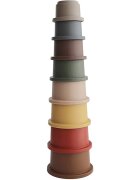 Mushie Stacking Cups Toy igrača 3v1 Retro 8 kos