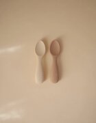 Mushie Toddler Starter Spoons žlička Natural/ Shifting Sand 12m+ 2 kos