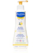 Mustela Bébé Dry Skin hranilni čistilni gel z vsebnostjo zaščitne kreme za obnovo kožne bariere za otroke od rojstva 300 ml