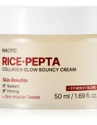 Nacific Rice + Pepta Collagen Glow Bouncy Cream posvetlitvena krema za obraz z vlažilnim učinkom 50 ml