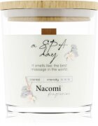 Nacomi Soy Candle Home Fragrances dišeča sveča z lesenim stenjem 140 g
