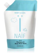 Naif Baby & Kids 2-in-1 otroški gel za umivanje in šampon brez dodanih dišav Reffil 500 ml