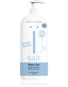 Naif Baby & Kids Wash Gel čistilni gel za umivanje za otroke in dojenčke za telo in obraz Refill Me 500 ml