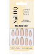 Nail HQ Almond Lemon French umetni nohti z lepilom 24 kos