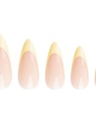 Nail HQ Almond Lemon French umetni nohti z lepilom 24 kos