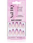 Nail HQ Almond Purple French umetni nohti z lepilom 24 kos
