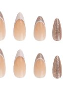 Nail HQ Almond umetni nohti Sparkling Wine Sippin' 24 kos