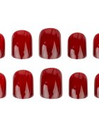 Nail HQ Square umetni nohti Deep Red 24 kos