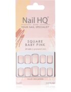 Nail HQ Square umetni nohti odtenek Baby Pink 24 kos