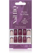 Nail HQ Square umetni nohti Pretty In Plum 24 kos