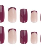 Nail HQ Square umetni nohti Pretty In Plum 24 kos