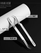Nanolash Eyelash Tweezers Curved pripomoček za nanos umetnih trepalnic 1 kos