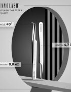 Nanolash Eyelash Tweezers L Shape pripomoček za nanos umetnih trepalnic 1 kos