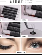 Nanolash Volume Lashes umetne trepalnice 0.05 D 6-13mm 1 kos