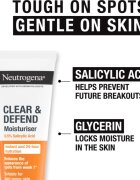 Neutrogena Clear & Defend 0.5% Salicylic Acid vlažilna krema brez olja 50 ml