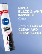 Nivea Black & White Invisible Clear antiperspirant v pršilu ugodno pakiranje