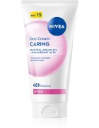 Nivea Caring hranilna dnevna krema za suho kožo SPF 15 50 ml
