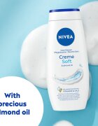 Nivea Creme Soft negovalni gel za prhanje ugodno pakiranje 2 x 500 ml