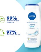 Nivea Creme Soft negovalni gel za prhanje ugodno pakiranje 2 x 500 ml
