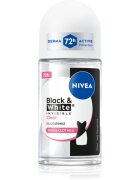 Nivea Invisible Black & White Clear anti-transpirant roll-on za ženske 50 ml