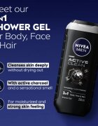 Nivea MEN Active Clean gel za prhanje za moške 500 ml