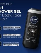 Nivea MEN Active Clean gel za prhanje za moške 887 ml