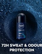 Nivea MEN Deep Beat anti-transpirant roll-on 72 ur za moške 50 ml