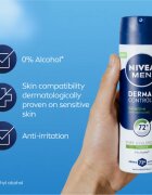 Nivea MEN Derma Control Sensitive antiperspirant v pršilu za občutljivo kožo 150 ml