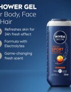 Nivea MEN Fresh Sport gel za prhanje z minerali za moške 250 ml